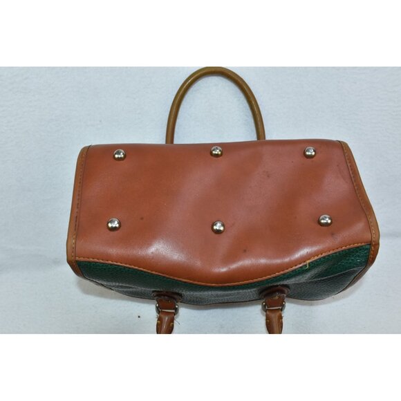 Dooney & Bourke VTG Classic Satchel Small Bag Purse Forest Green No Strap -Flaws - Picture 10 of 15